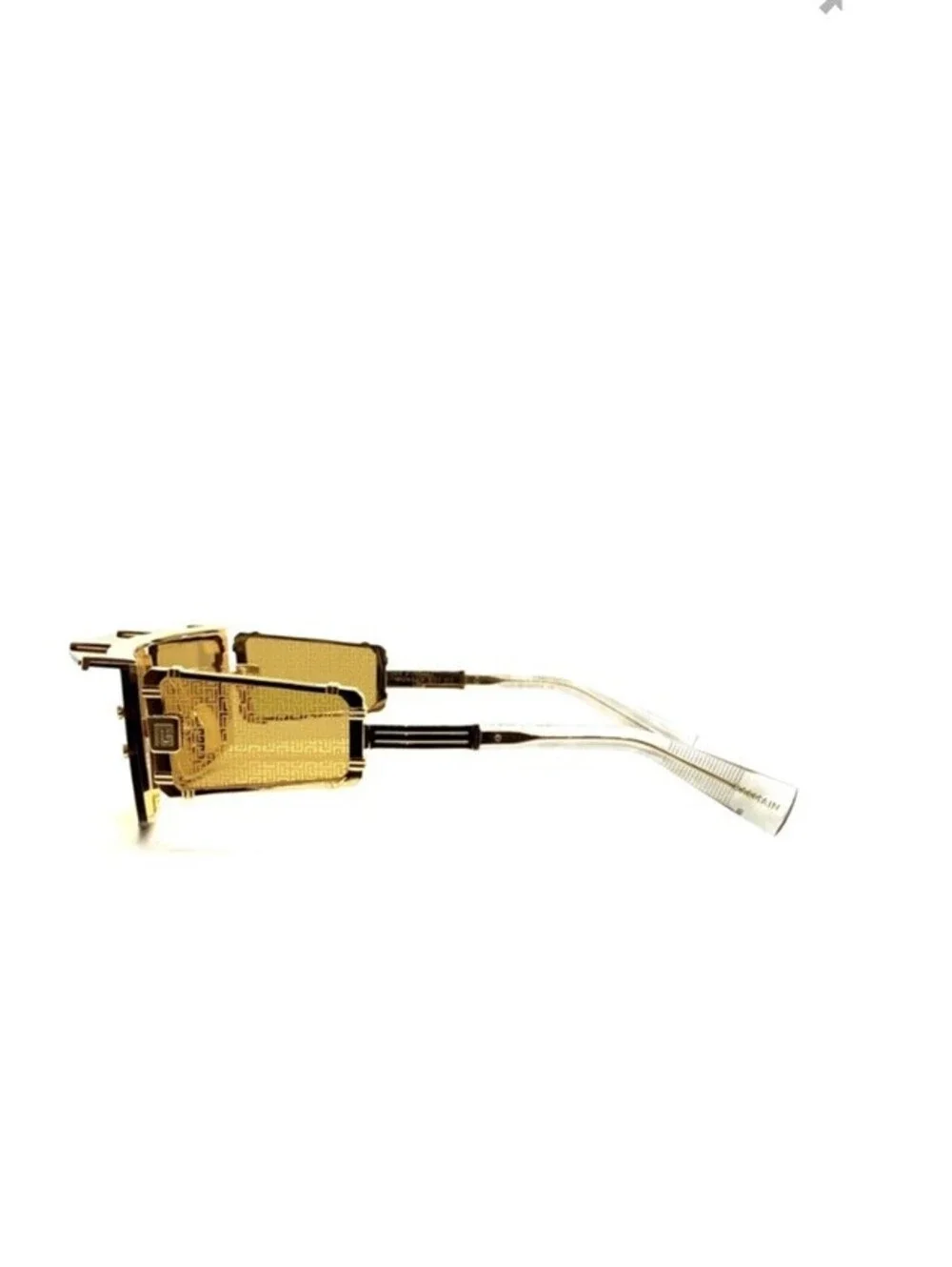 Akoni Balmain Eyewear  Wonder Boy III Oversized Gold Sunglasses Shield JAPAN